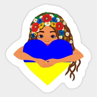 My heart is Ukraine Sticker